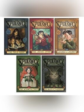 complete set of the first five hardcover books of The Spiderwick Chronicles